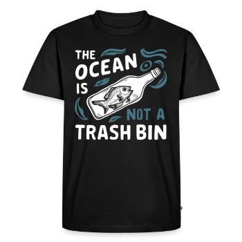 Anti-déchets Pas de recyclage des déchets environnementaux - T-shirt Premium bio Homme - noir - Devant - Nico (187cm)
