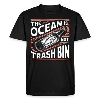 Anti-déchets Pas de recyclage des déchets environnementaux - T-shirt Premium bio Homme - noir - Devant - Nico (187cm)