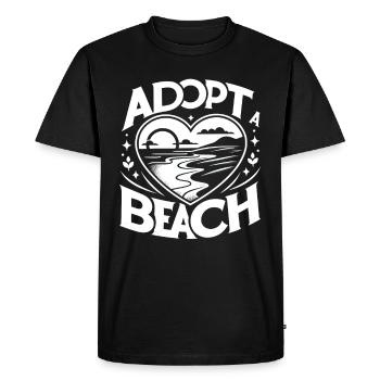Anti-déchets Pas de recyclage des déchets environnementaux - T-shirt Premium bio Homme - noir - Devant - Nico (187cm)