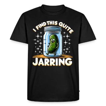 Pickle Lover Funny Pickle Dill Pickle Pickled - Men's Premium Organic T-Shirt - black - Front - Nico (187cm)