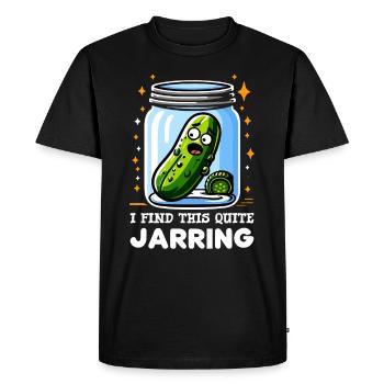 Pickle Lover Funny Pickle Dill Pickle Pickled - Men's Premium Organic T-Shirt - black - Front - Nico (187cm)