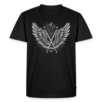 Drum Player Jesus Drum set Pick Jesus Drums Player - Men's Premium Organic T-Shirt - black - Front - Nico (187cm)