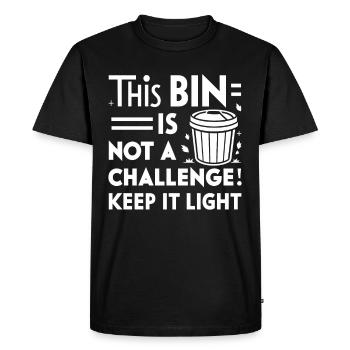 Anti-déchets Pas de recyclage des déchets environnementaux - T-shirt Premium bio Homme - noir - Devant - Nico (187cm)