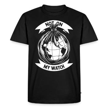 Anti-déchets Pas de recyclage des déchets environnementaux - T-shirt Premium bio Homme - noir - Devant - Nico (187cm)