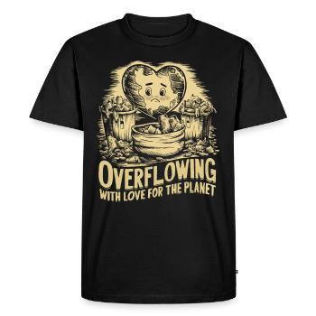 Anti-déchets Pas de recyclage des déchets environnementaux - T-shirt Premium bio Homme - noir - Devant - Nico (187cm)