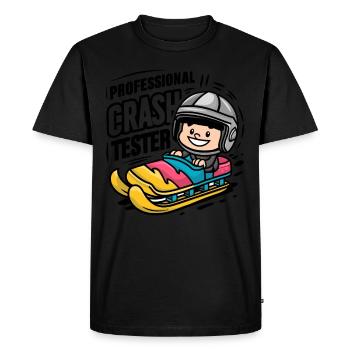 Luge Neige Luge Sport d’hiver Winter Outdood - T-shirt Premium bio Homme - noir - Devant - Nico (187cm)
