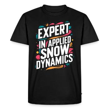 Luge Neige Luge Sport d’hiver Winter Outdood - T-shirt Premium bio Homme - noir - Devant - Nico (187cm)
