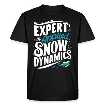 Luge Neige Luge Sport d’hiver Winter Outdood - T-shirt Premium bio Homme - noir - Devant - Nico (187cm)