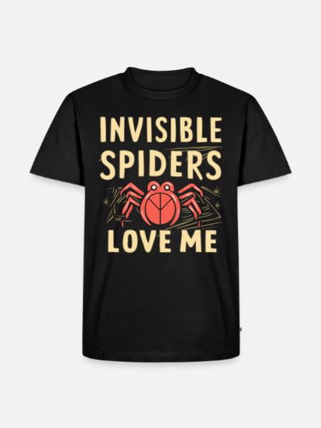 Funny Arachnophobia Awareness, Spider Phobia - Men's Premium Organic T-Shirt - black