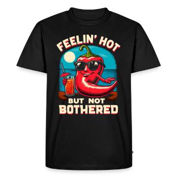 Amateurs de cuisine épicée, Chili Peppers Chef - T-shirt Premium bio Homme - noir - Devant - Nico (187cm)