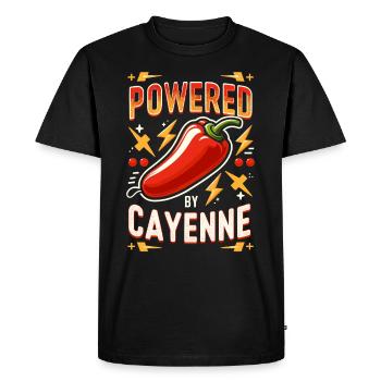 Amateur de cuisine épicée, chef des Chili Peppers - T-shirt Premium bio Homme - noir - Devant - Nico (187cm)