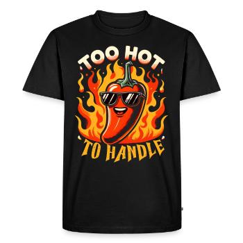 Lovers of spicy food, Chili Peppers Chef - Men's Premium Organic T-Shirt - black - Front - Nico (187cm)