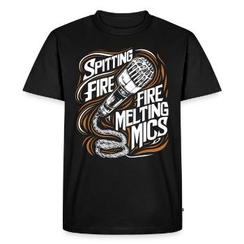 Poésie Slam Écrivain Poète Littérature Slam Journée de la poésie - T-shirt Premium bio Homme - noir - Devant - Nico (187cm)