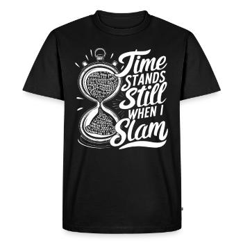 Poésie Slam Écrivain Poète Littérature Slam Journée de la poésie - T-shirt Premium bio Homme - noir - Devant - Nico (187cm)