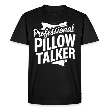 Parler dans le sommeil, Somniloquie, Parler dans le sommeil - T-shirt Premium bio Homme - noir - Devant - Nico (187cm)