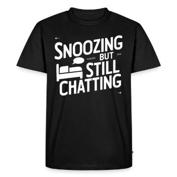 Parler dans le sommeil, Somniloquie, Parler dans le sommeil - T-shirt Premium bio Homme - noir - Devant - Nico (187cm)