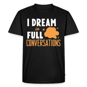 Parler dans le sommeil, Somniloquie, Parler dans le sommeil - T-shirt Premium bio Homme - noir - Devant - Nico (187cm)