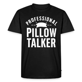 Parler dans le sommeil, Somniloquie, Parler dans le sommeil - T-shirt Premium bio Homme - noir - Devant - Nico (187cm)