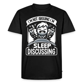 Parler dans le sommeil, Somniloquie, Parler dans le sommeil - T-shirt Premium bio Homme - noir - Devant - Nico (187cm)