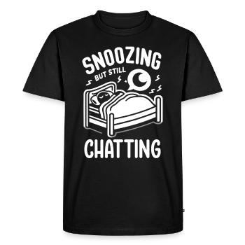Parler dans le sommeil, Somniloquie, Parler dans le sommeil - T-shirt Premium bio Homme - noir - Devant - Nico (187cm)