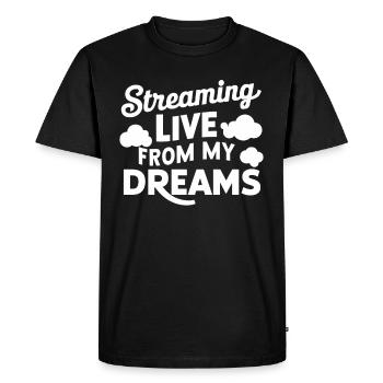 Parler dans le sommeil, Somniloquie, Parler dans le sommeil - T-shirt Premium bio Homme - noir - Devant - Nico (187cm)