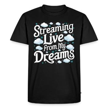 Parler dans le sommeil, Somniloquie, Parler dans le sommeil - T-shirt Premium bio Homme - noir - Devant - Nico (187cm)