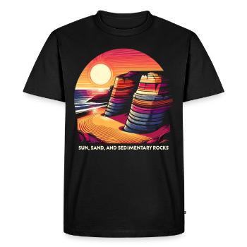 Geology Stone Hunt Agate Hunter Stone Collecting - Men's Premium Organic T-Shirt - black - Front - Nico (187cm)