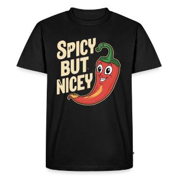 Amateurs de cuisine épicée, Chili Peppers Chef - T-shirt Premium bio Homme - noir - Devant - Nico (187cm)