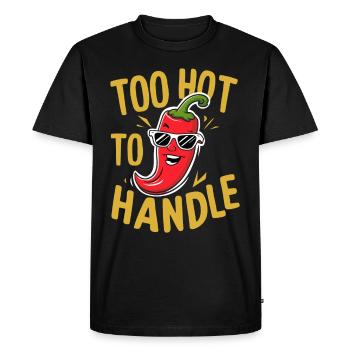 Amateurs de cuisine épicée, Chili Peppers Chef - T-shirt Premium bio Homme - noir - Devant - Nico (187cm)