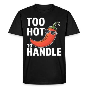 Amateurs de cuisine épicée, Chili Peppers Chef - T-shirt Premium bio Homme - noir - Devant - Nico (187cm)