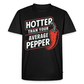Amateurs de cuisine épicée, Chili Peppers Chef - T-shirt Premium bio Homme - noir - Devant - Nico (187cm)