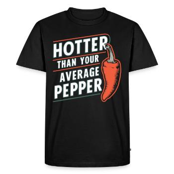 Amateurs de cuisine épicée, Chili Peppers Chef - T-shirt Premium bio Homme - noir - Devant - Nico (187cm)