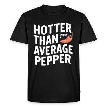 Amateurs de cuisine épicée, Chili Peppers Chef - T-shirt Premium bio Homme - noir - Devant - Nico (187cm)