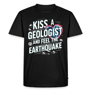 Geology Stone Hunt Agate Hunter Stone Collecting - Men's Premium Organic T-Shirt - black - Front - Nico (187cm)