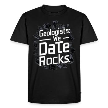 Geology Stone Hunt Agate Hunter Stone Collecting - Men's Premium Organic T-Shirt - black - Front - Nico (187cm)