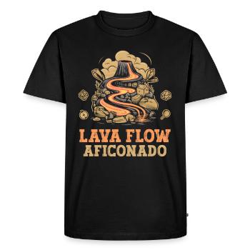 Drôle de volcan lave géologie roche chasse géologue - T-shirt Premium bio Homme - noir - Devant - Nico (187cm)
