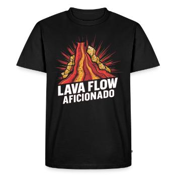 Funny volcano lava geology rock hunting geologist - Men's Premium Organic T-Shirt - black - Front - Nico (187cm)