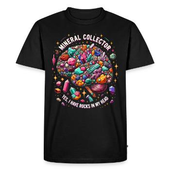 Geology Stone Hunt Agate Hunter Stone Collecting - Men's Premium Organic T-Shirt - black - Front - Nico (187cm)