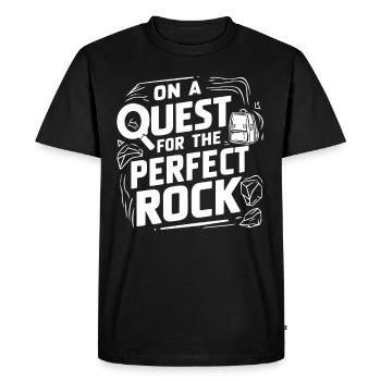 Geology Stone Hunt Agate Hunter Stone Collecting - Men's Premium Organic T-Shirt - black - Front - Nico (187cm)