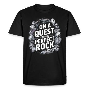 Geology Stone Hunt Agate Hunter Stone Collecting - Men's Premium Organic T-Shirt - black - Front - Nico (187cm)