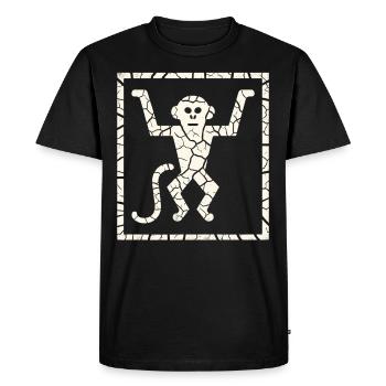 Pétroglyphe Art rupestre ancien Rock dessin indien - T-shirt Premium bio Homme - noir - Devant - Nico (187cm)