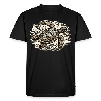 Petroglyph Rock Art Ancient Rock Drawing Indian - Men's Premium Organic T-Shirt - black - Front - Nico (187cm)