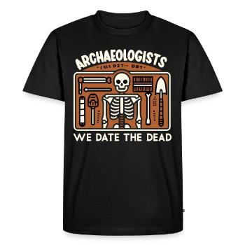 Archaeology Archaeologist Historical Exploration - Men's Premium Organic T-Shirt - black - Front - Nico (187cm)