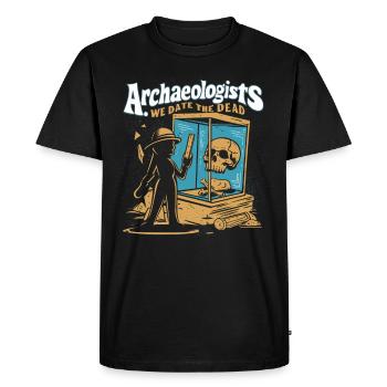 Archaeology Archaeologist Historical Exploration - Men's Premium Organic T-Shirt - black - Front - Nico (187cm)