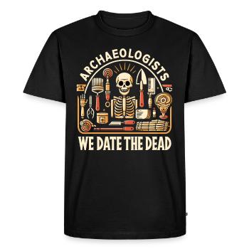 Archaeology Archaeologist Historical Exploration - Men's Premium Organic T-Shirt - black - Front - Nico (187cm)