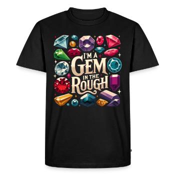 Géologie Pierre Chasse Agate Chasseur Pierre Collecte - T-shirt Premium bio Homme - noir - Devant - Nico (187cm)