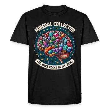 Géologie Pierre Chasse Agate Chasseur Pierre Collecte - T-shirt Premium bio Homme - noir - Devant - Nico (187cm)
