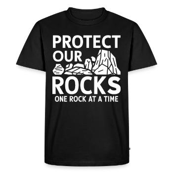 Geology Stone Hunt Agate Hunter Stone Collecting - Men's Premium Organic T-Shirt - black - Front - Nico (187cm)