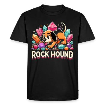 Geology Stone Hunt Agate Hunter Stone Collecting - Men's Premium Organic T-Shirt - black - Front - Nico (187cm)