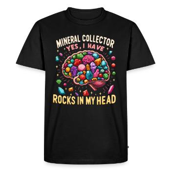 Géologie Pierre Chasse Agate Chasseur Pierre Collecte - T-shirt Premium bio Homme - noir - Devant - Nico (187cm)